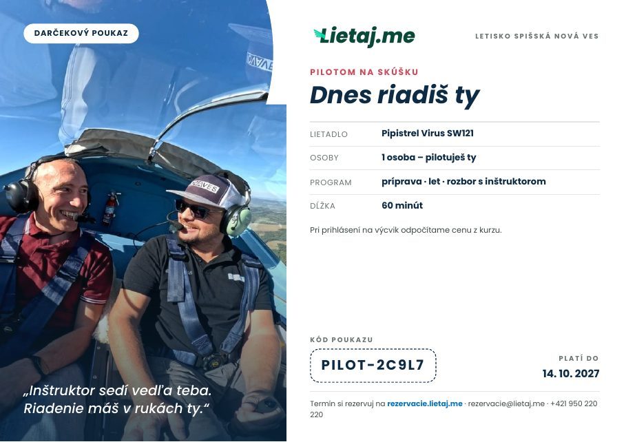 Sample Lietaj.me PDF gift voucher